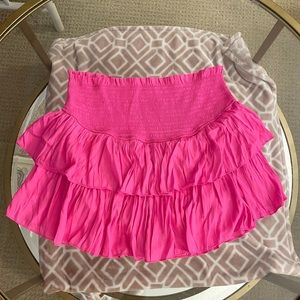 Pink mustard seed skirt with shorts under